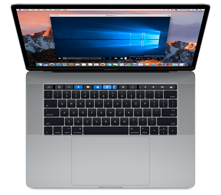 windows laptop with parallel mac os