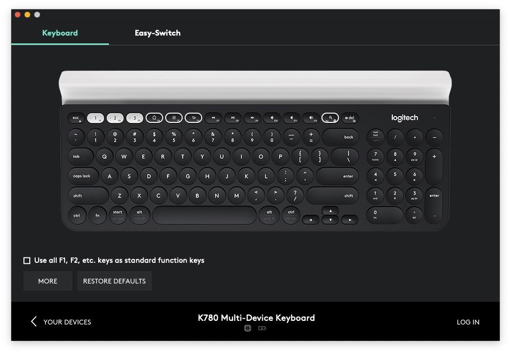 remove devices from logitech options