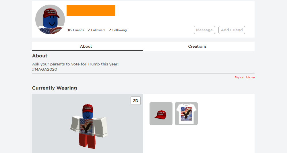 Roblox Accounts Hacked With Pro Trump Messages Zdnet - roblox claiming to hack