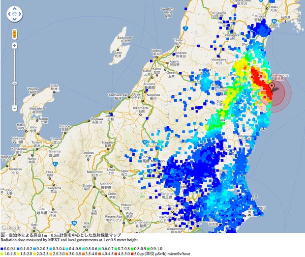 Elevated radiation levels widespread in eastern Japan | ZDNet