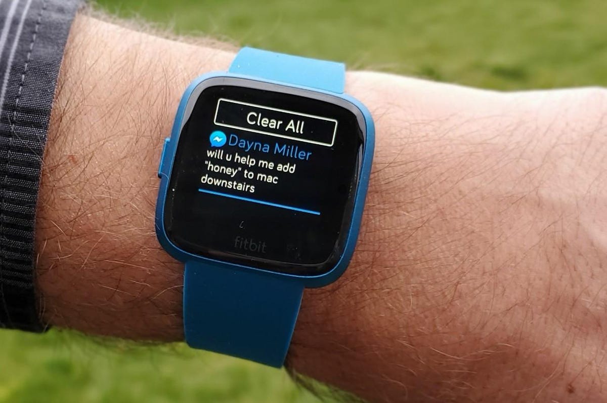 how to set up notifications on fitbit versa lite