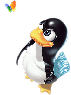 Linux vs. Microsoft cartoon image