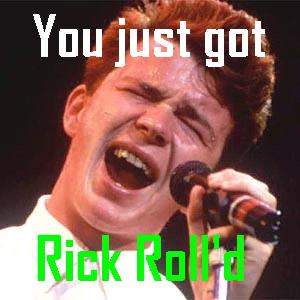 I was Rick rolled by a website. : r/memes