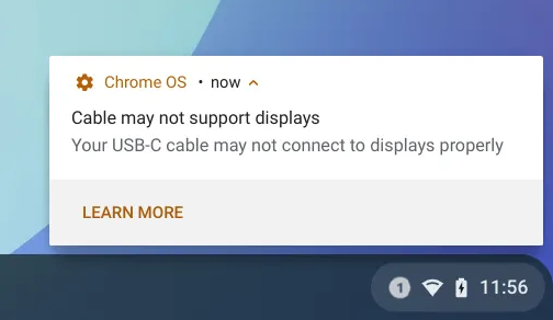 Les Chromebooks pourraient vous demander d'acheter un meilleur câble USB-C