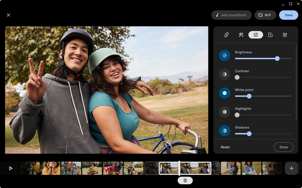 Google Photos : les nouveaux outils de montage vidéo arrivent d'abord sur les Chromebooks