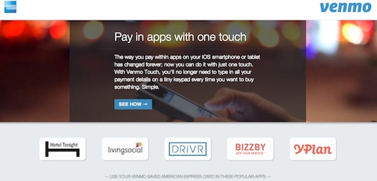 Braintree teams with American Express to take Venmo Touch to the . |  ZDNET