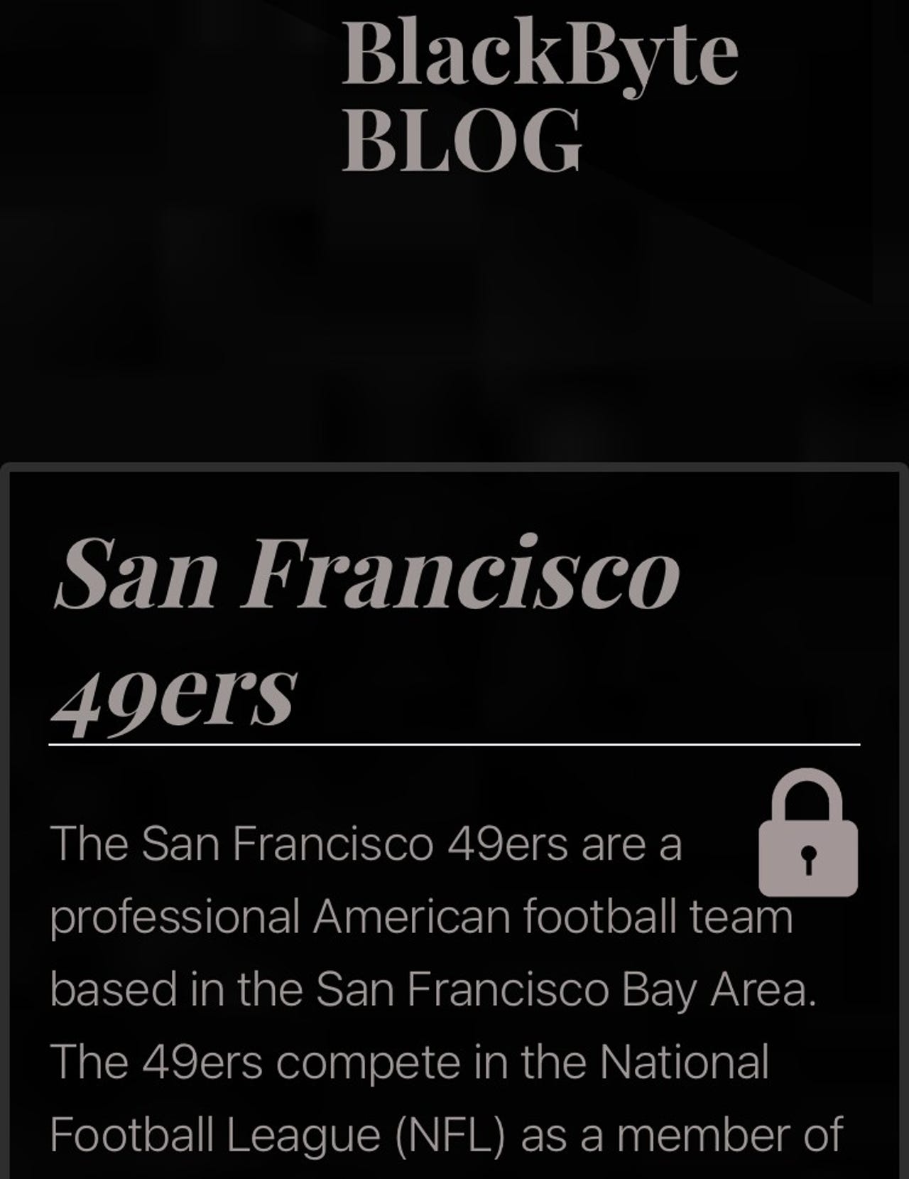 San Francisco 49ers: Blackbyte ransomware gang stole info of 20K people
