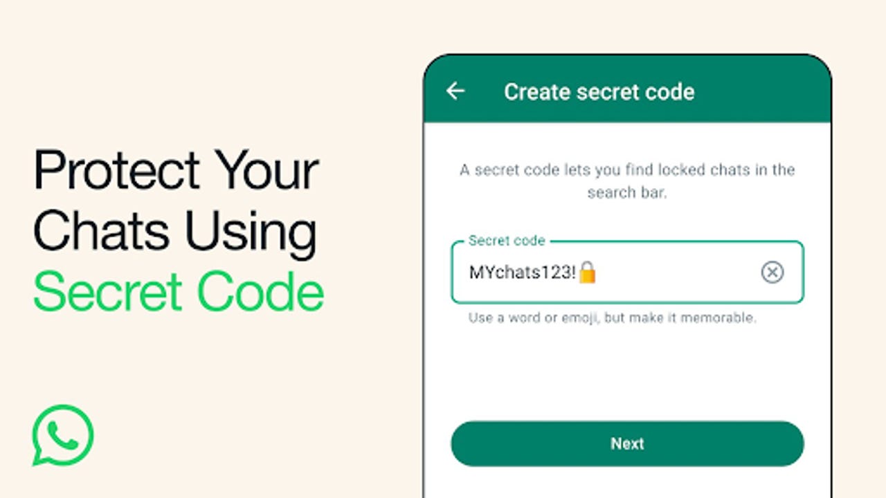 Protect your chats using Secret Code WhatsApp