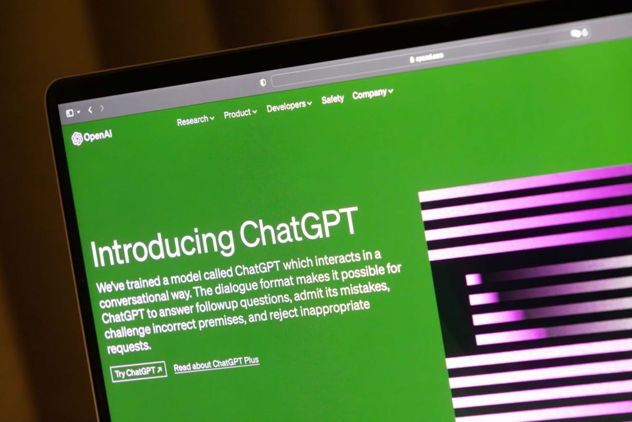ChatGPT on a computer screen