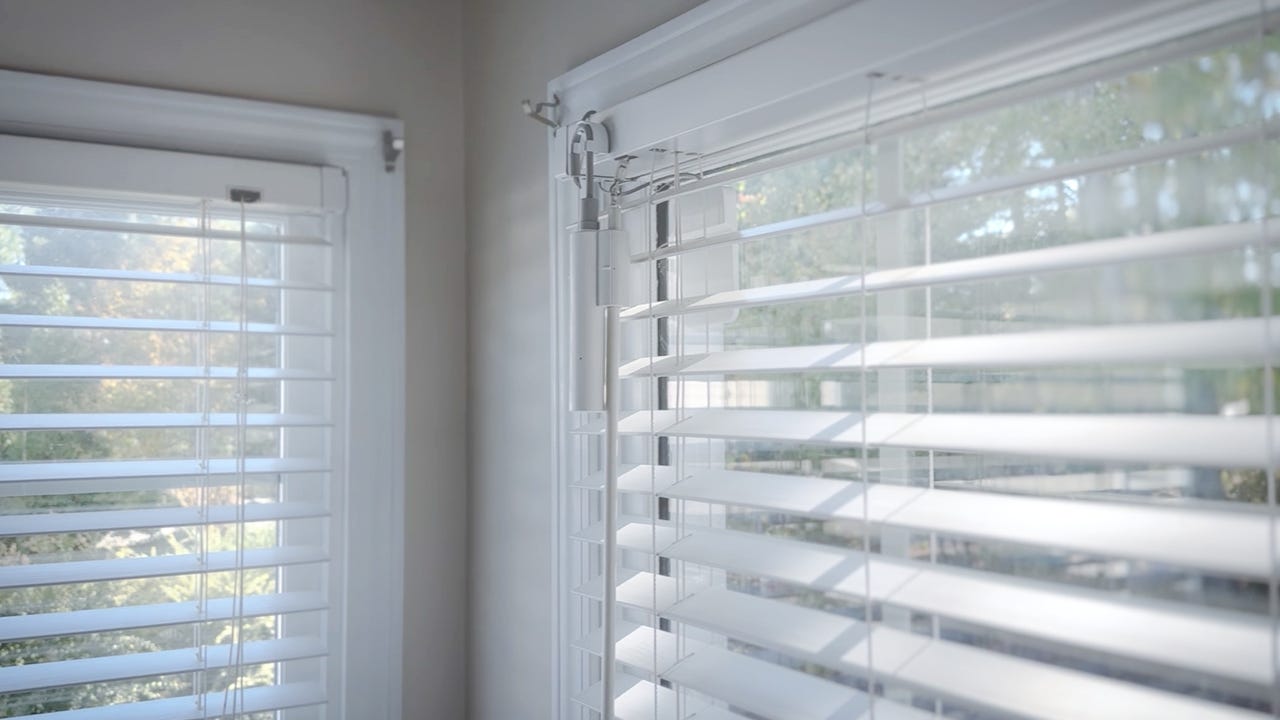 View of the window blinds with SwitchBot Blind Tilt