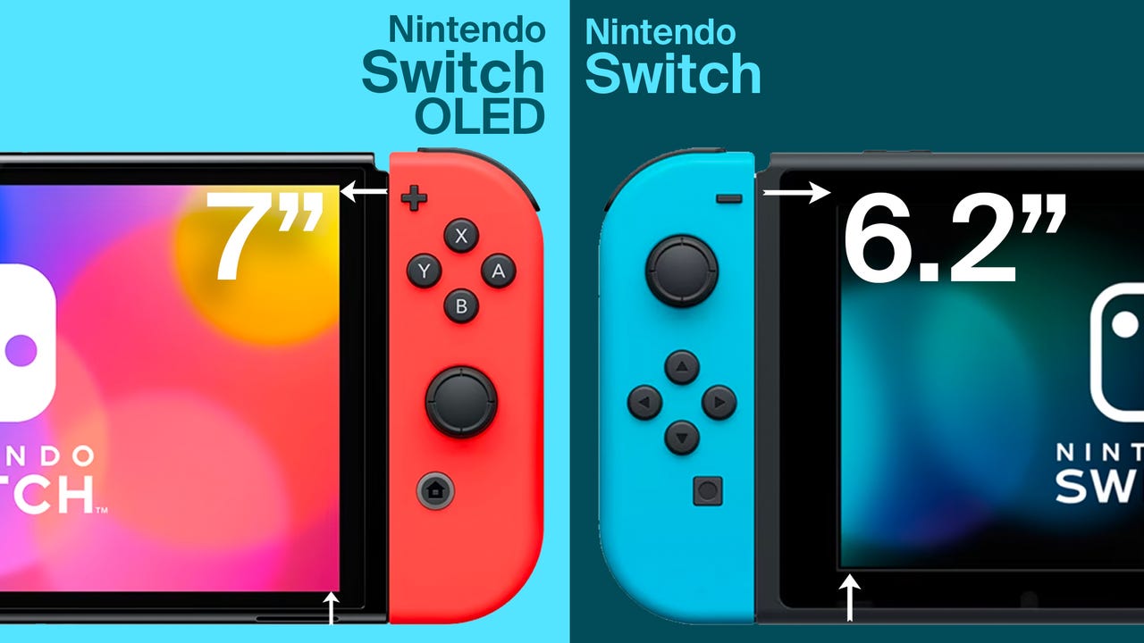  Nintendo Switch - OLED Model: Mario Red Edition : Video Games