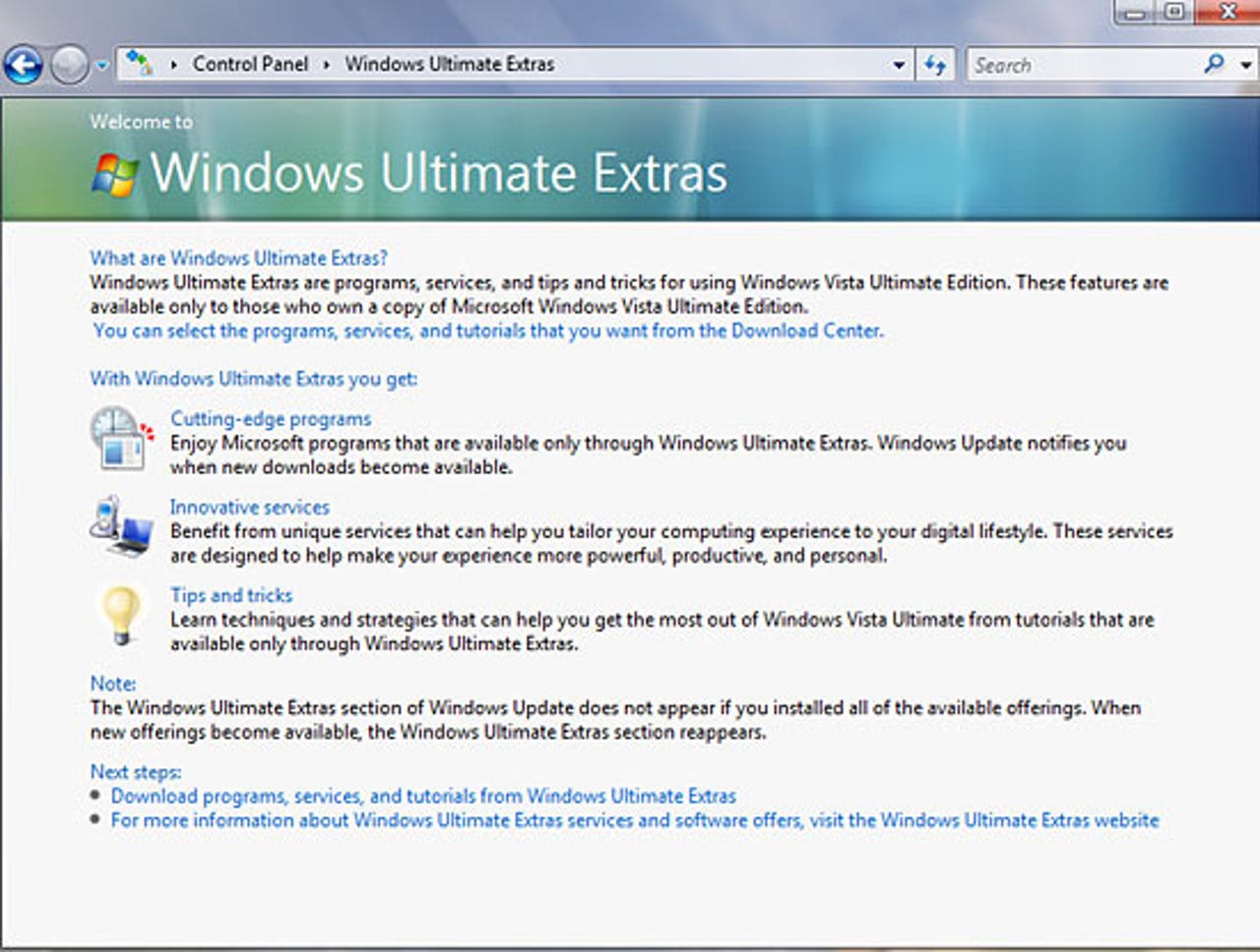 windows vista ultimate screenshot