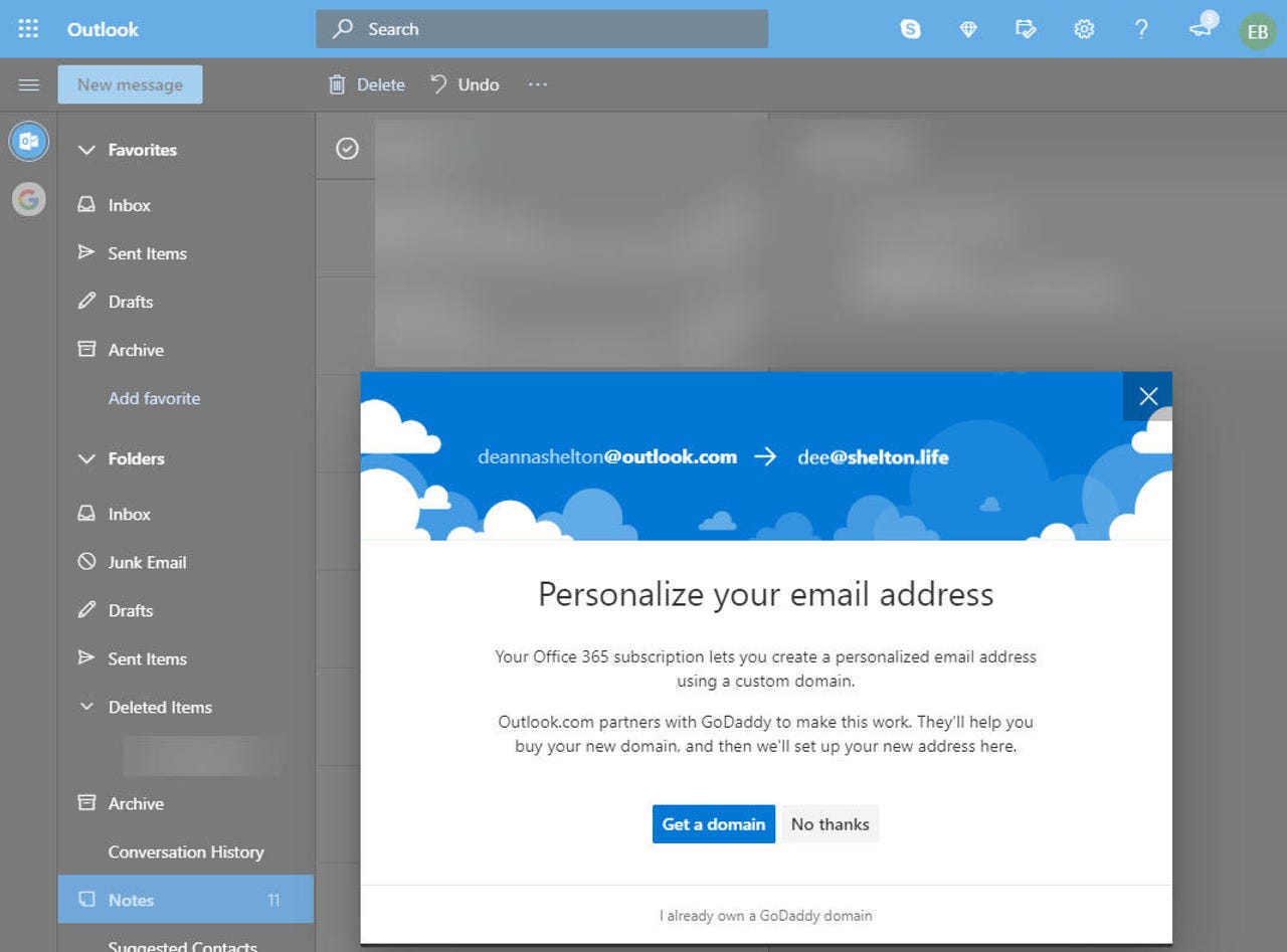 Here's how Office 365 users can get a custom email address -- without  corporate headaches | ZDNET