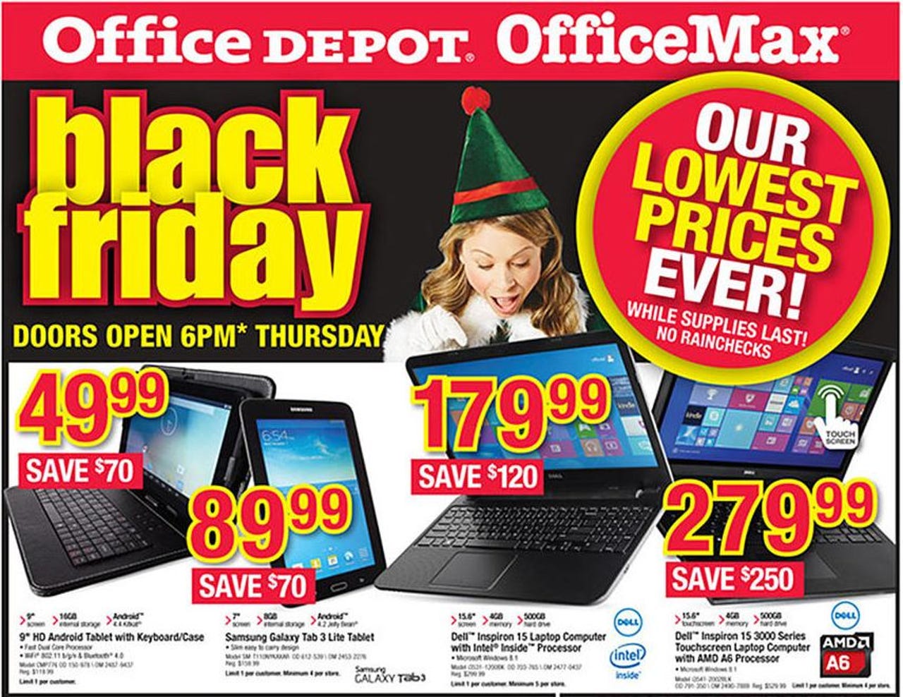 Office Depot & OfficeMax Black Friday 2014 deals include pair of sub-$200  Windows laptops | ZDNET