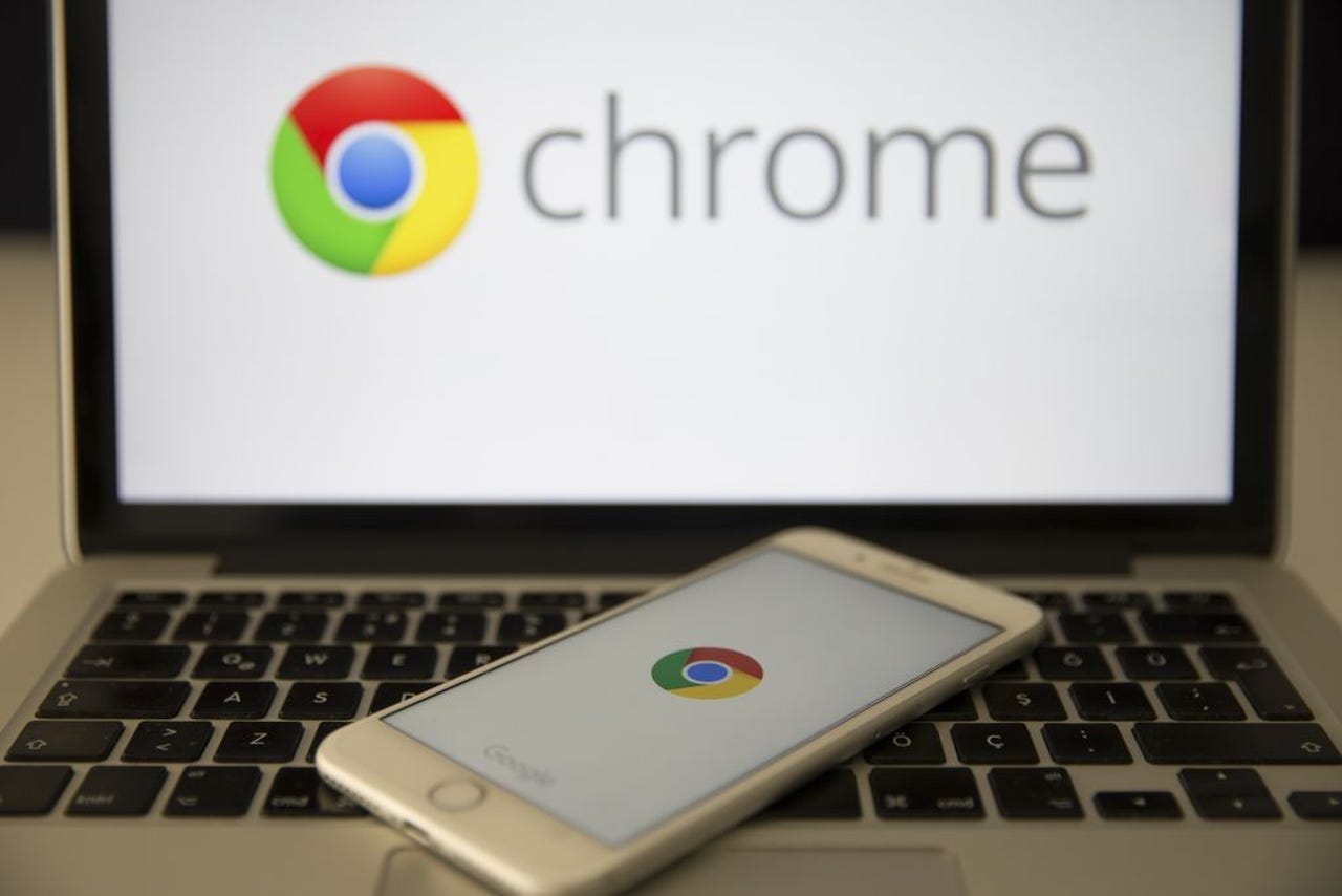 Chrome browser laptop and phone