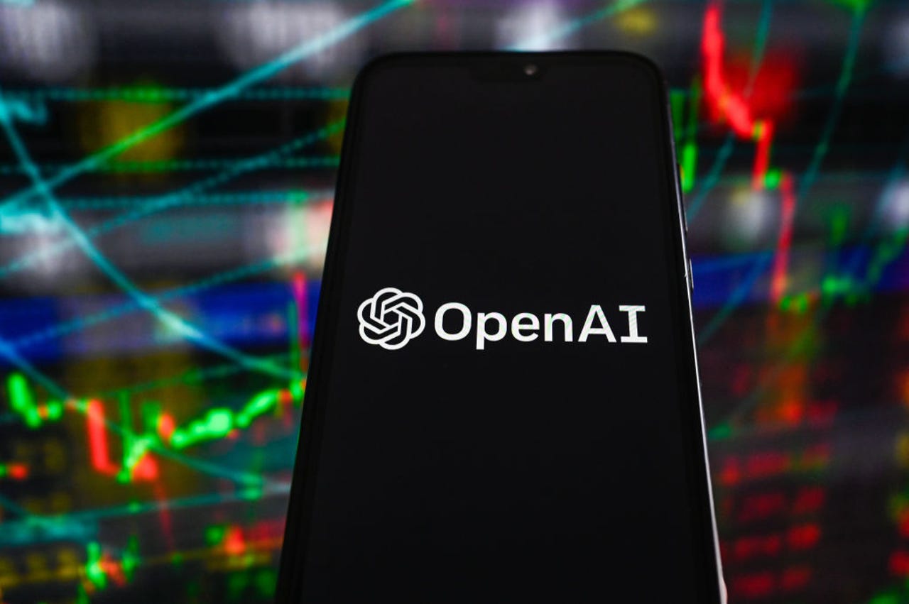OpenAI logo on phone