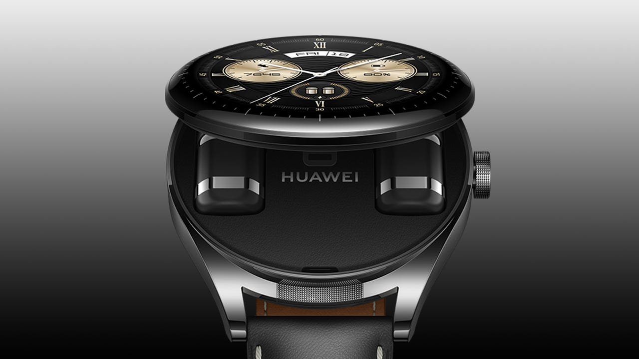 Huawei's new smartwatch flips to tiny companion earbuds |