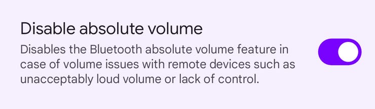 The Absolute Volume disable switch.
