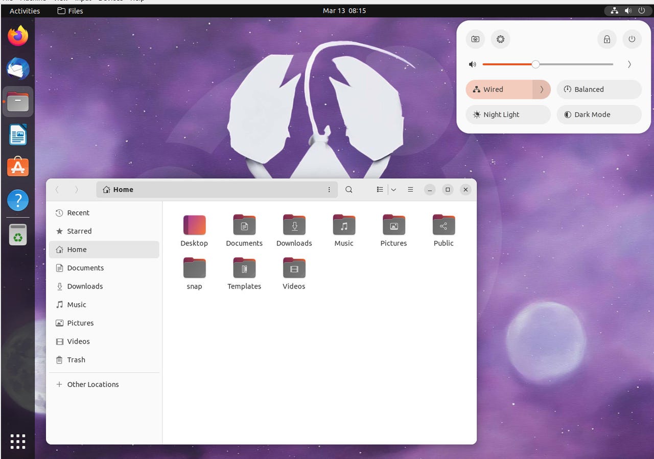 The default Ubuntu 23.04 desktop.