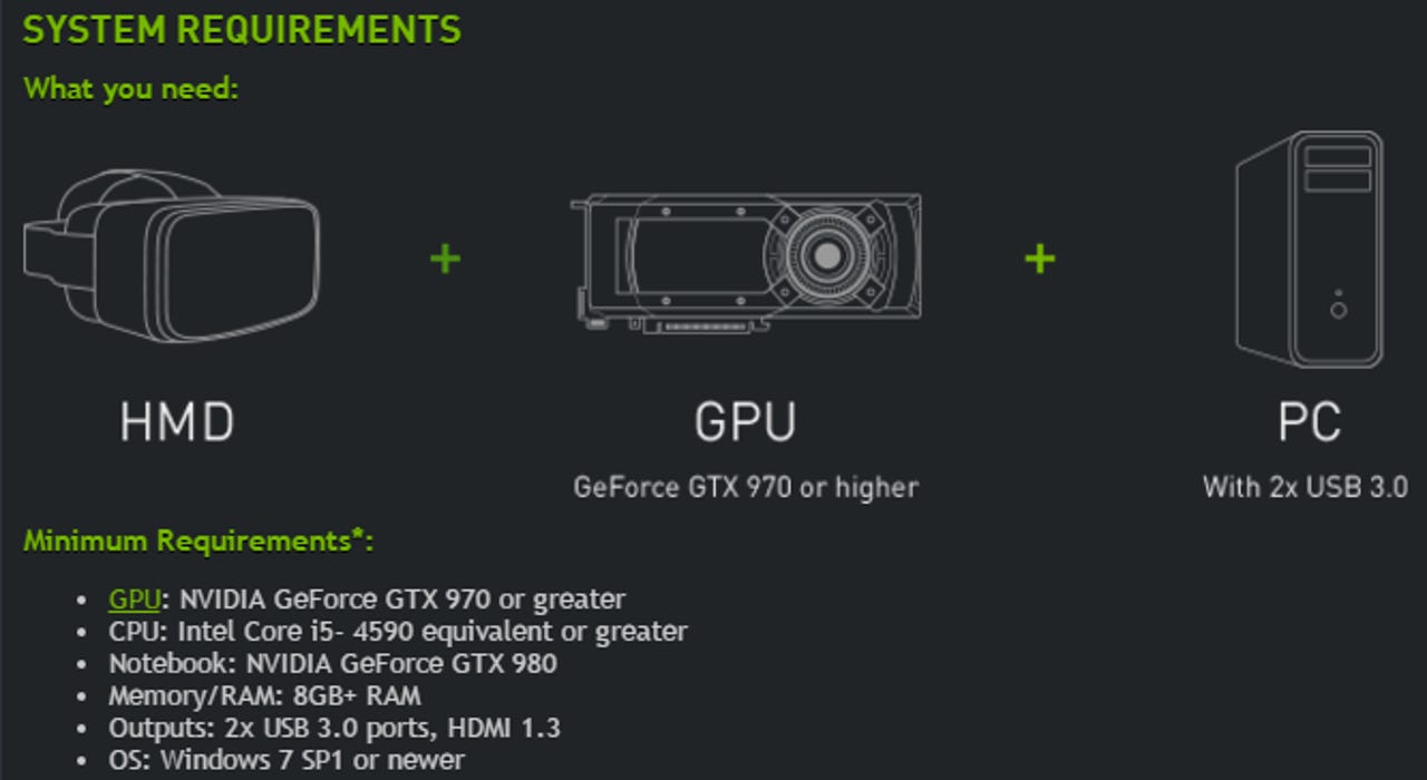Nvidia launches VR Ready to upgrade PCs for virtual reality | ZDNET