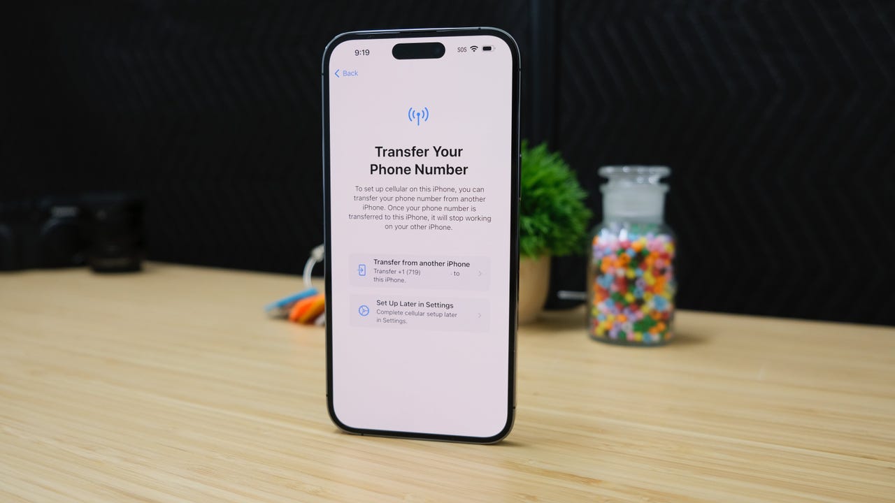 iPhone Transfer Your Phone Number screen