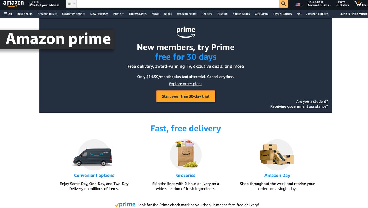 New  Prime items with a Prime subscription