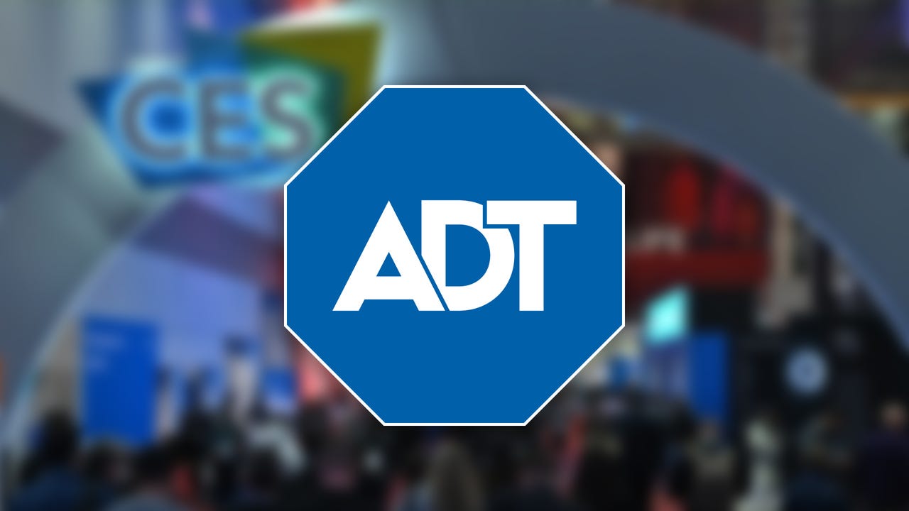 ADT logo in front of CES arch