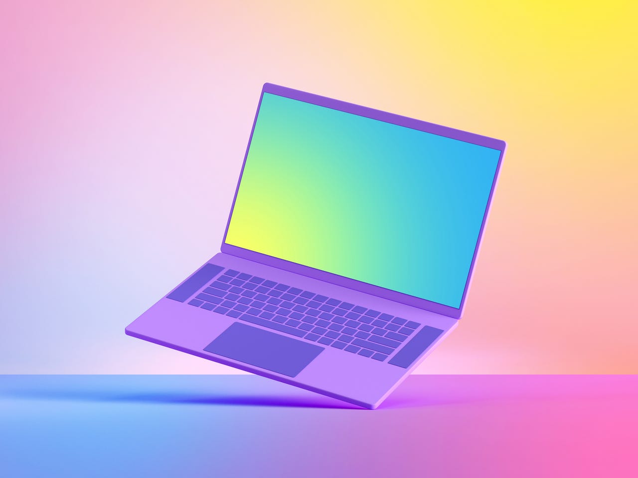 colorful laptop illustration