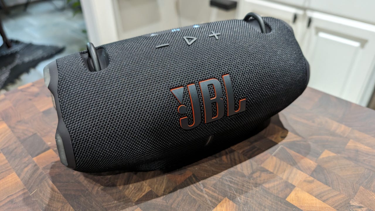The JBL Xtreme 4 Bluetooth speaker.