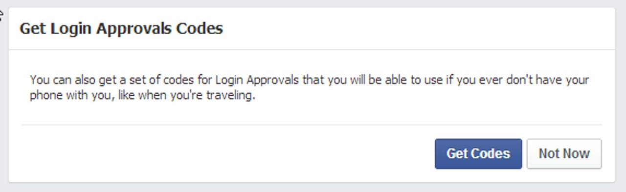 Facebook Login Approvals, Optional Two-Factor Authentication