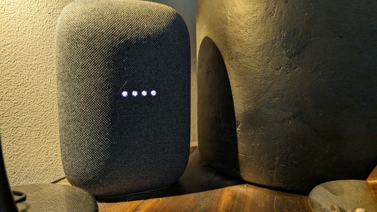 A Photo of a Google Speaker.