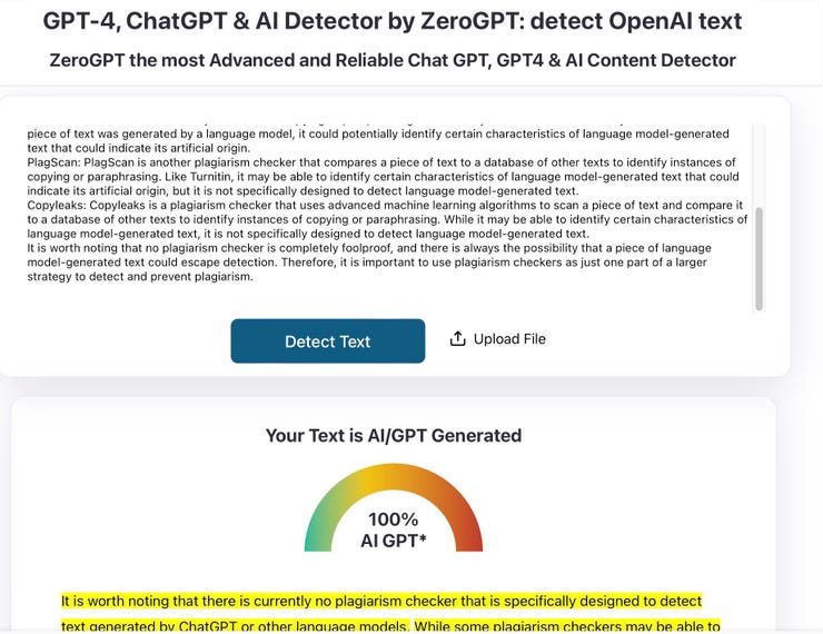 Origin by GPTZero - ChatGPT and AI Detector