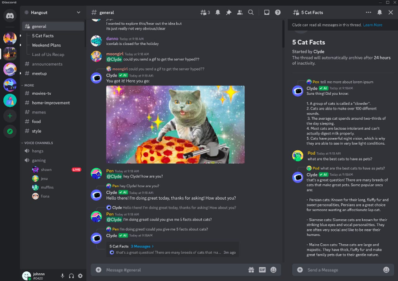 More AI experiences are coming to Discord, including ChatGPT