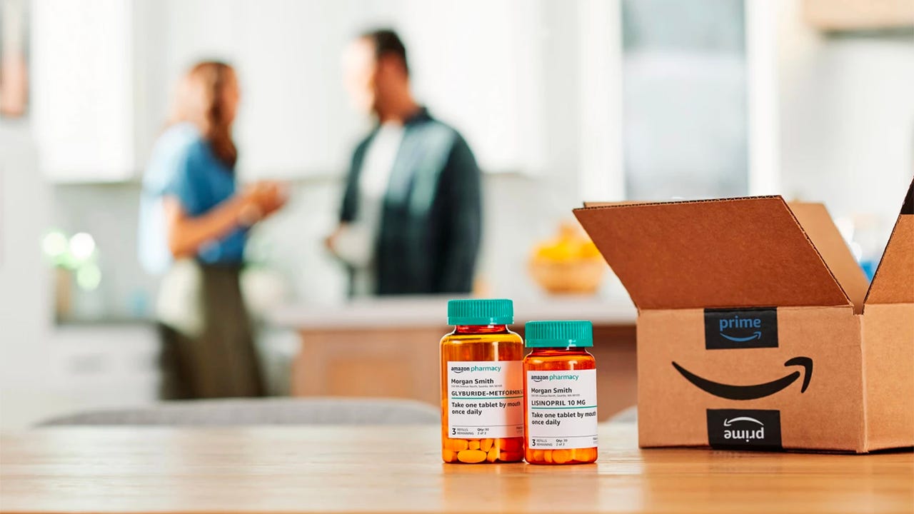 RxPass prescription delivery box with prescription bottles